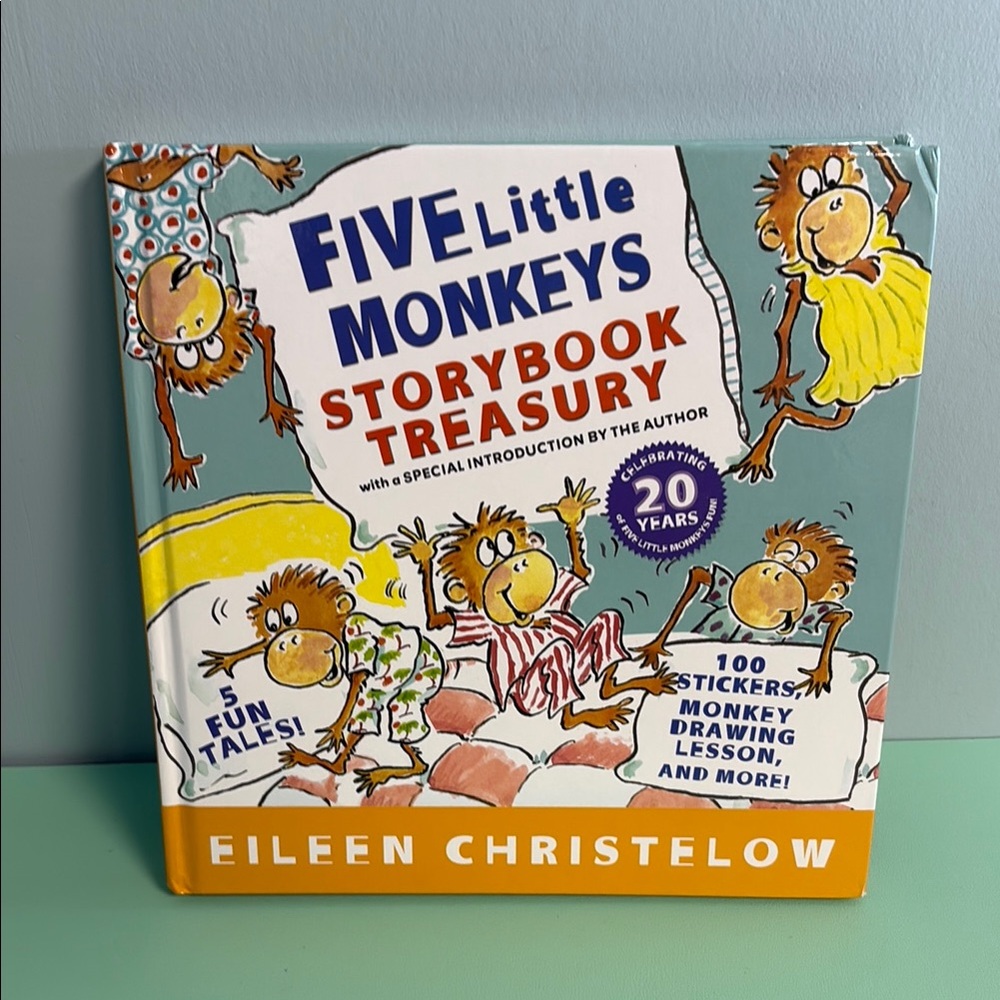 Five Little Monkeys Kids Storybook Treasury, 100 Stickers, Eileen Christelow